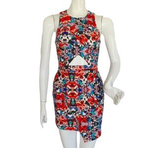 NBD X NAVEN TWINS Reality Dress, XS, Bodycon, Cutout, Sleeveless Floral, REVOLVE